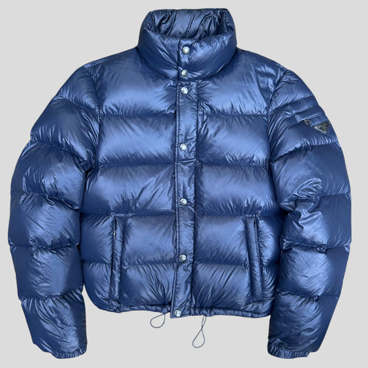 Prada Handbag Milano Thick Down Fill Gloss Puffer - Nylon