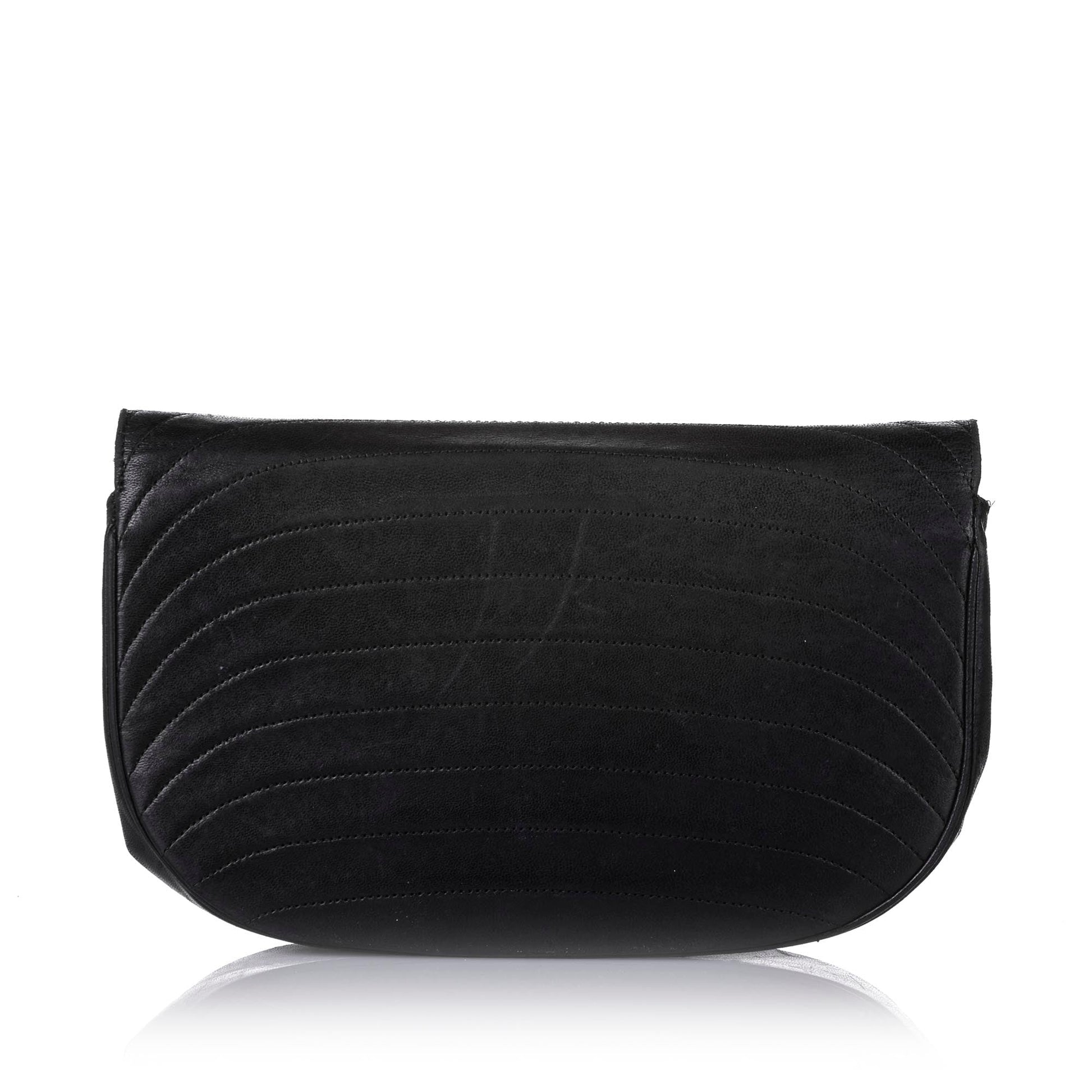 Chanel Half Moon Lambskin Flap Bag Leather Quilted Shoulder Bag