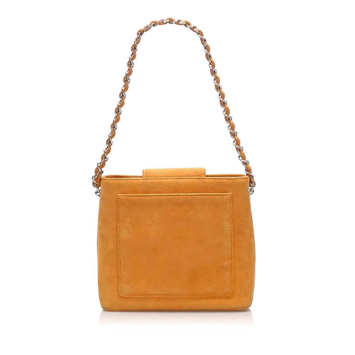 Chanel CC Handbag Orange Suede