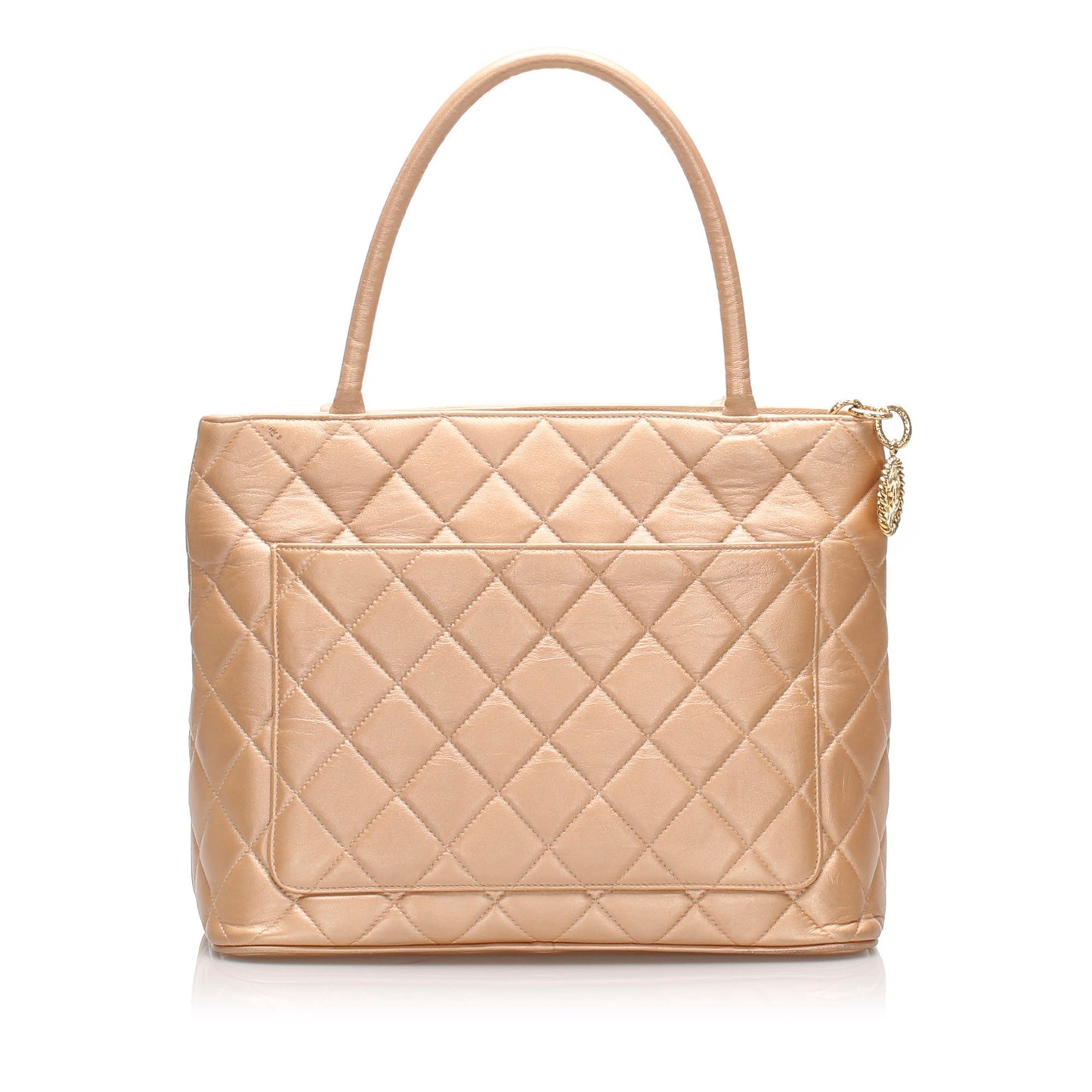 Chanel Metallic Medallion Lambskin Tote Bag Leather Gold
