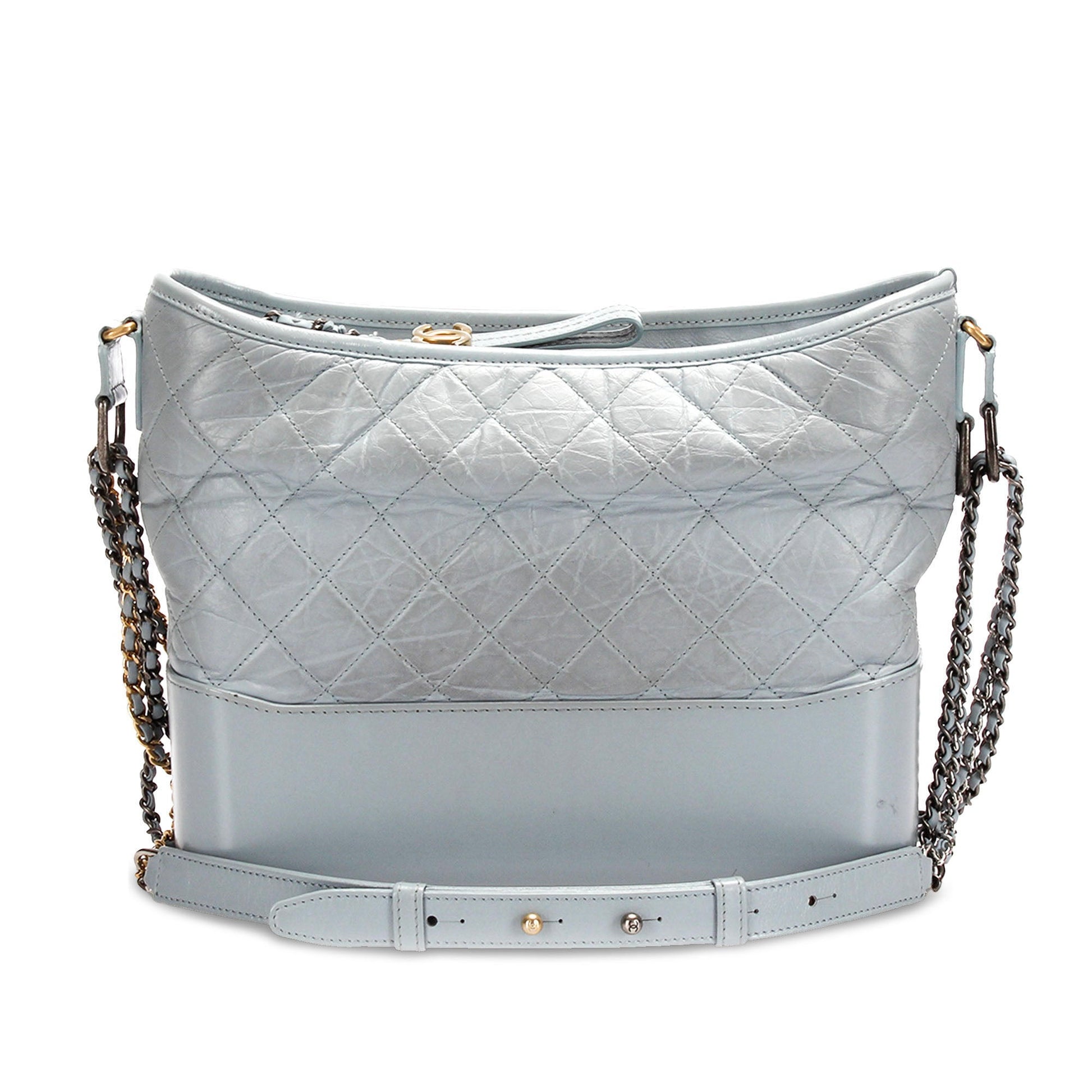 Gray Chanel Medium Gabrielle Leather Shoulder Bag