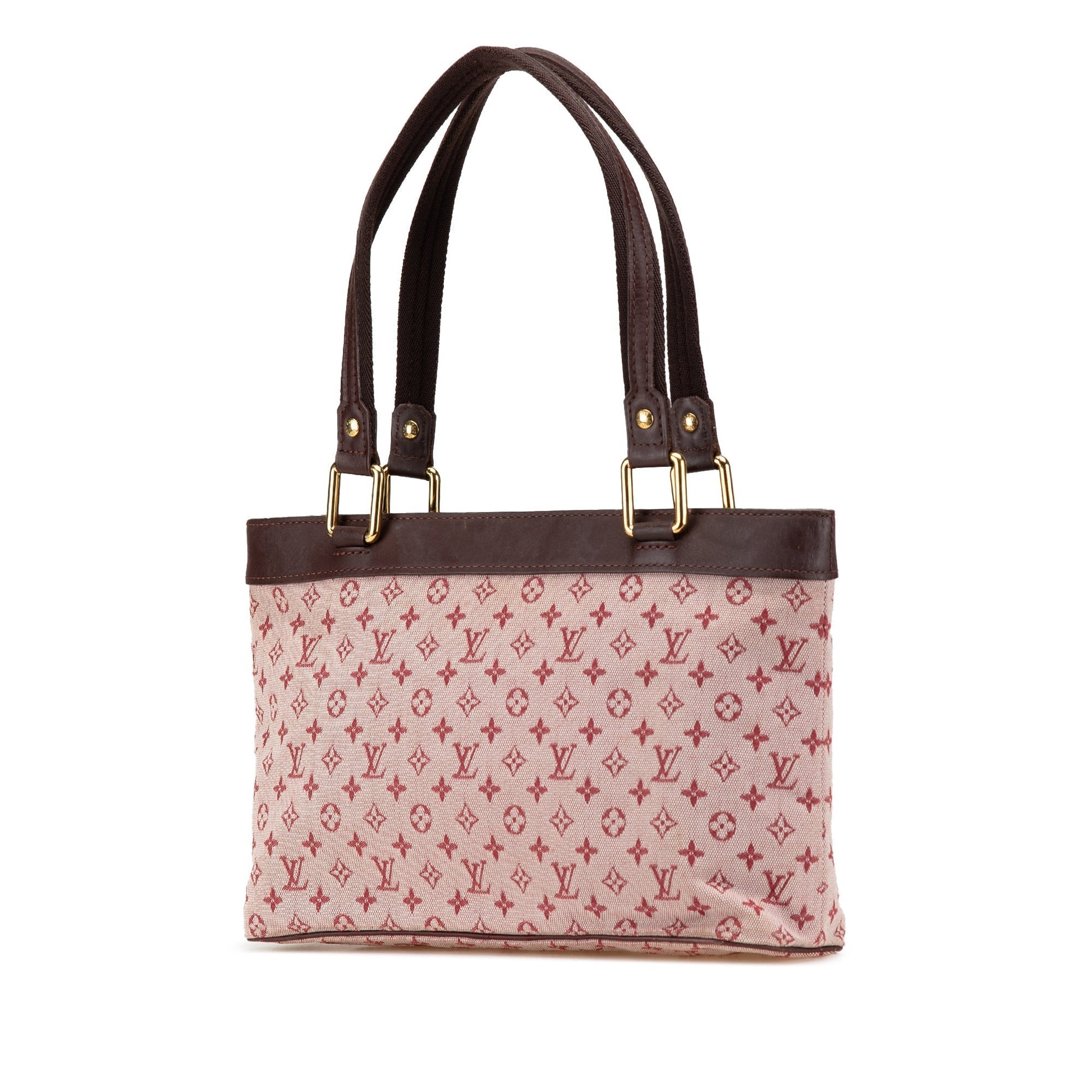 Red Louis Vuitton Monogram Mini Lin Lucille PM Handbag