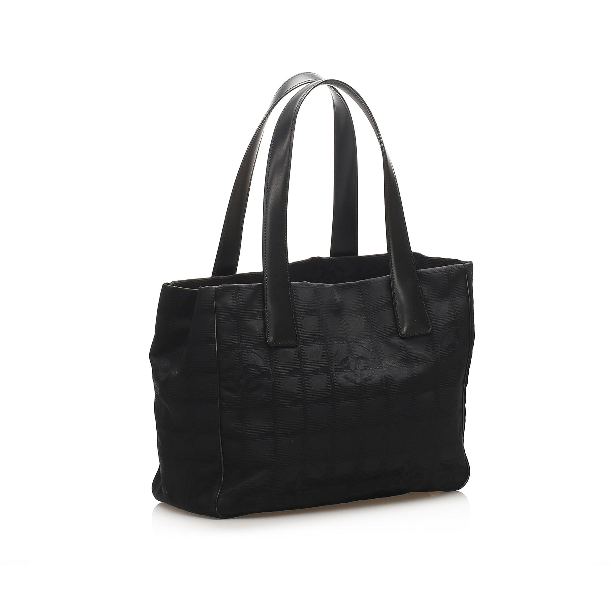 Chanel New Travel Line Tote Bag Leather Canvas Shoulder Bag