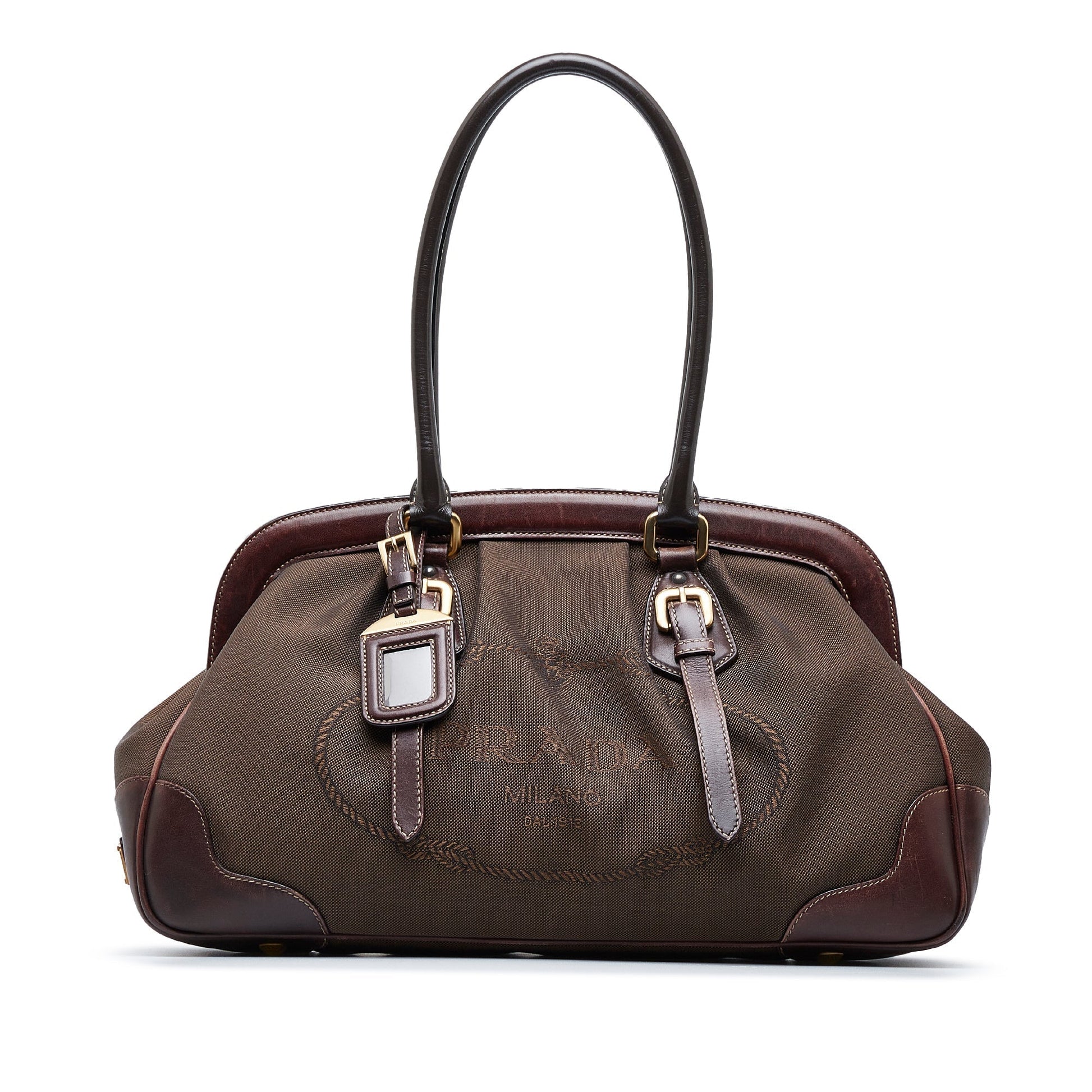 Prada Canapa Shoulder Bag Logo