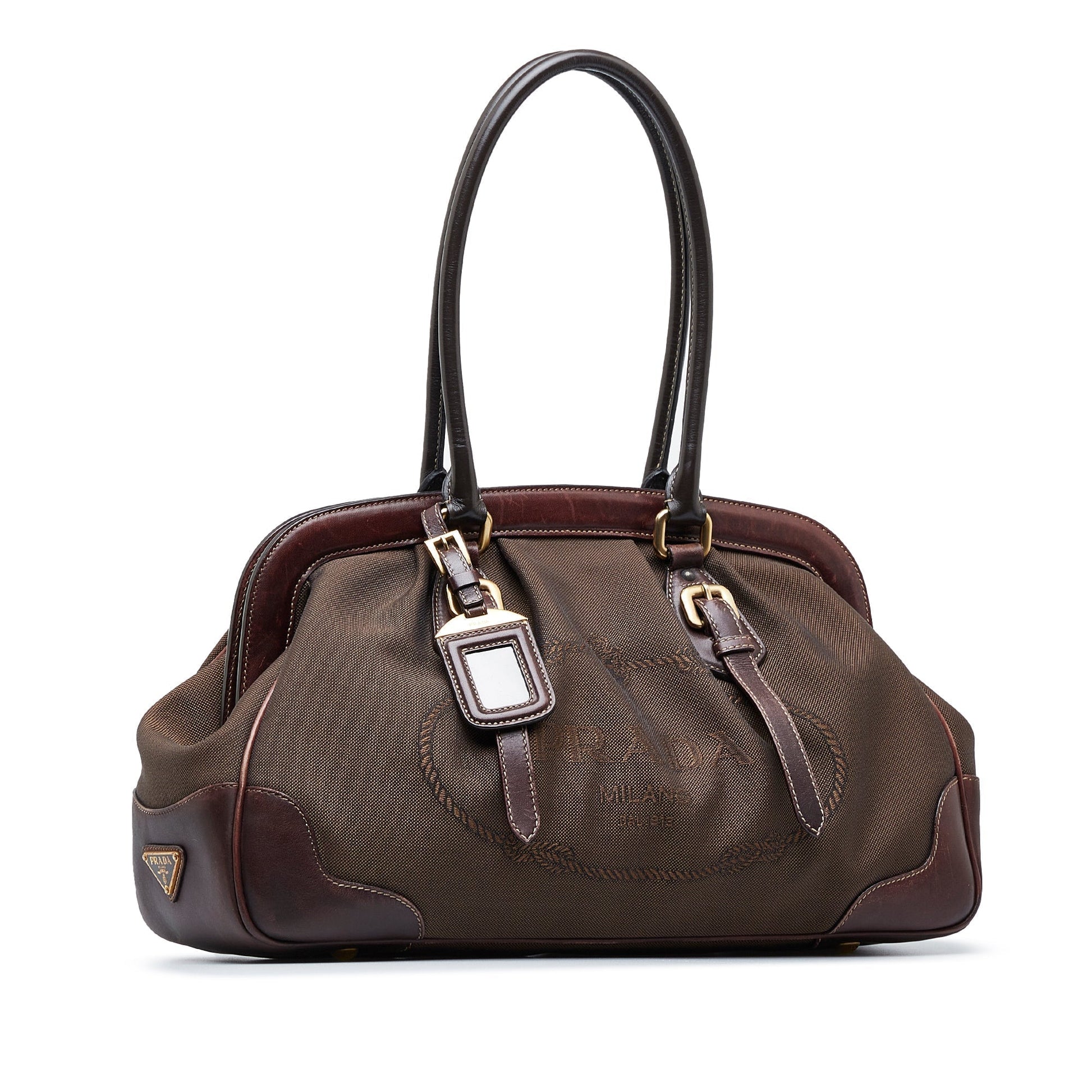 Prada Canapa Shoulder Bag Logo
