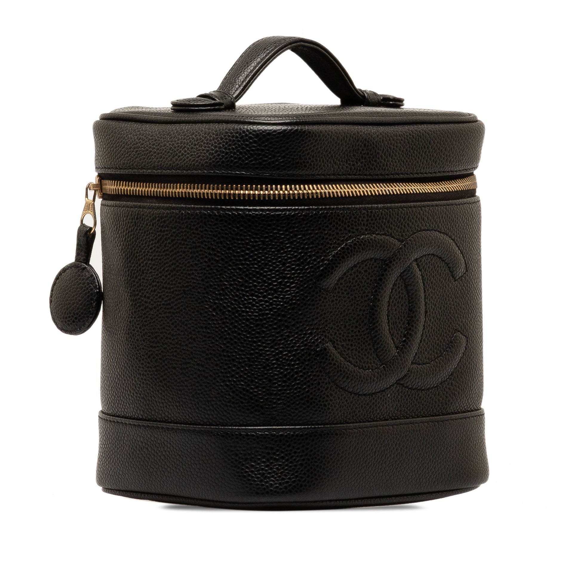 CHANEL CC Caviar Vanity Case Vanity Bag