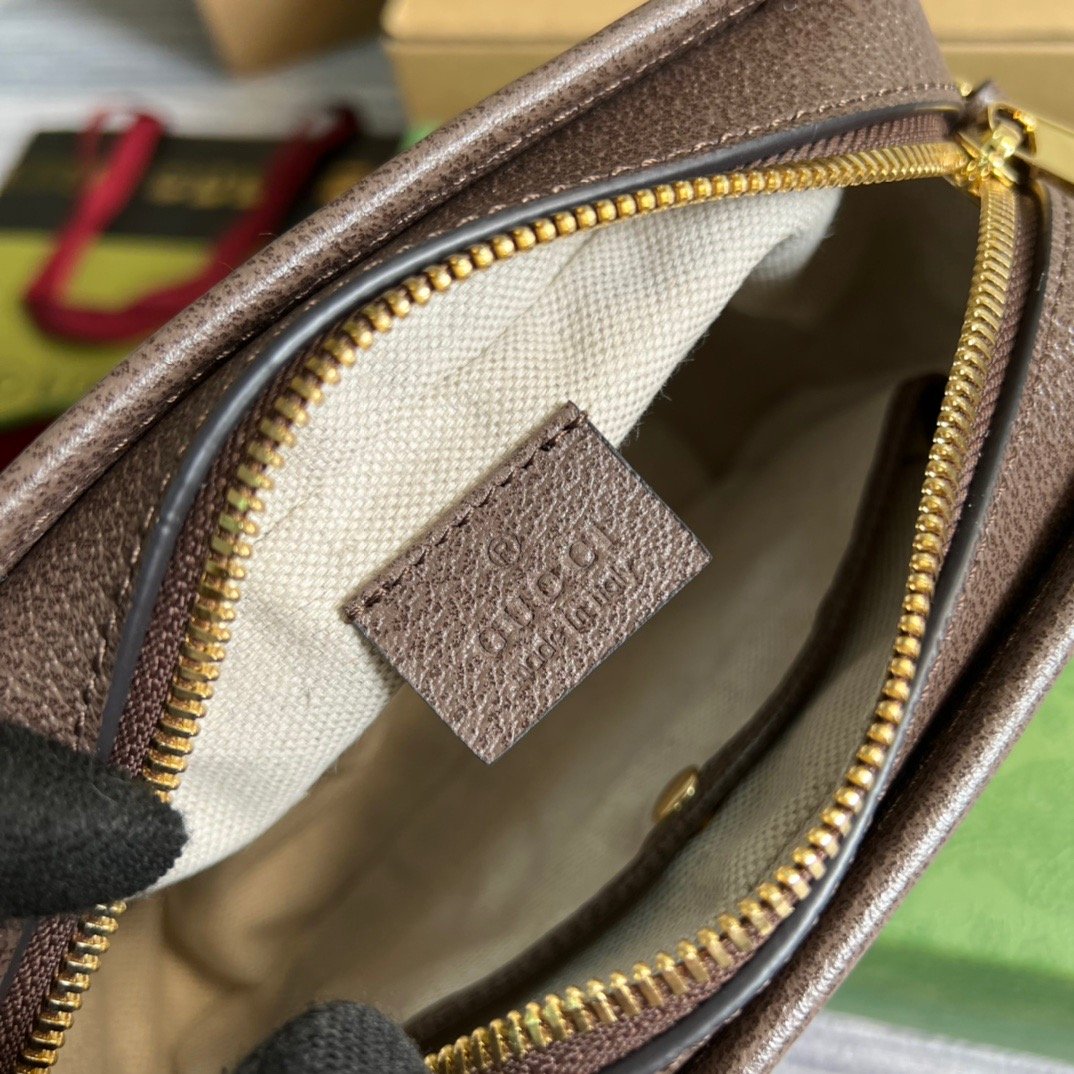 gg Jumbo gg Camel Ebony Canvas Mini Bag