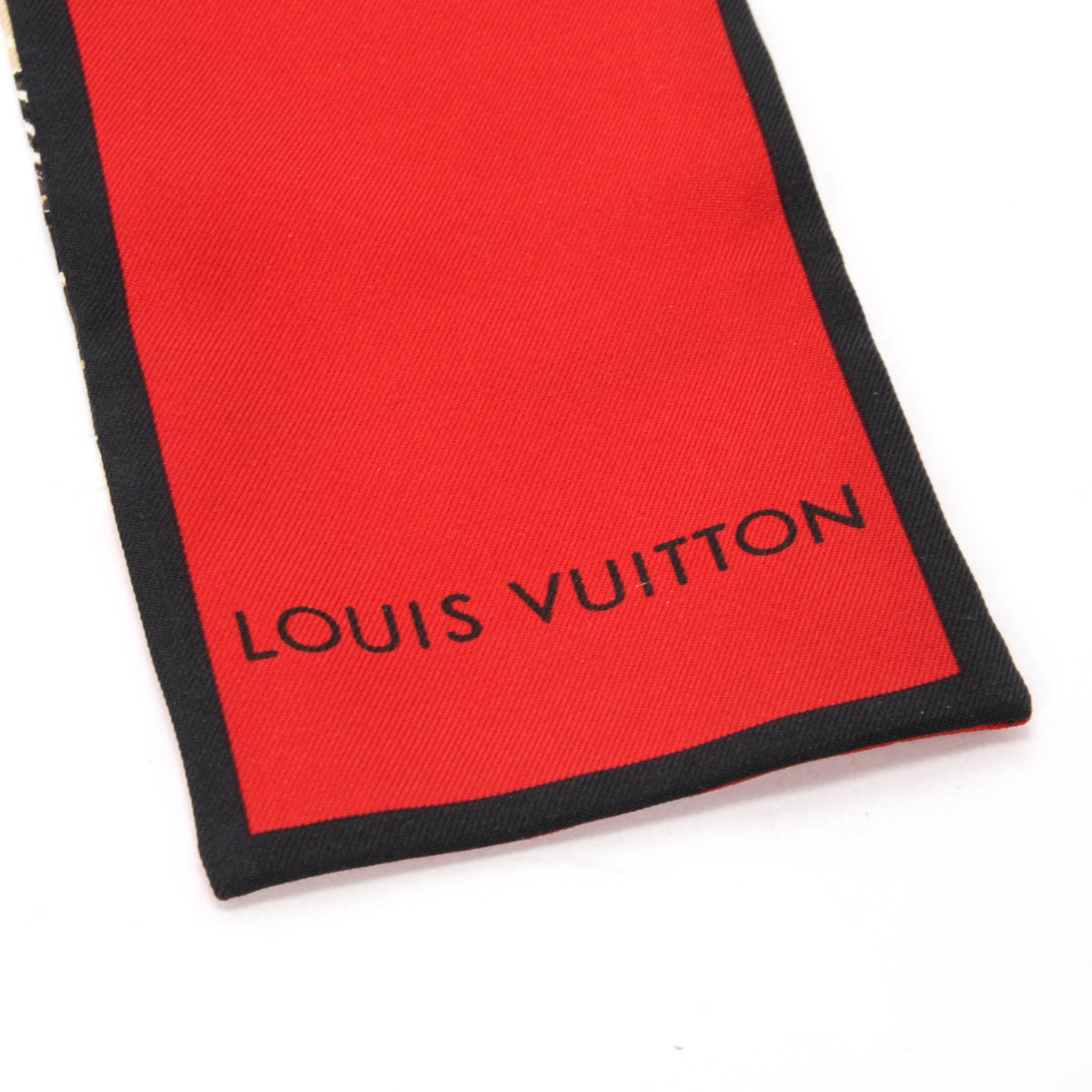 Louis Vuitton Beige & Red Silk Trunks Bandeau Fashion Accessory