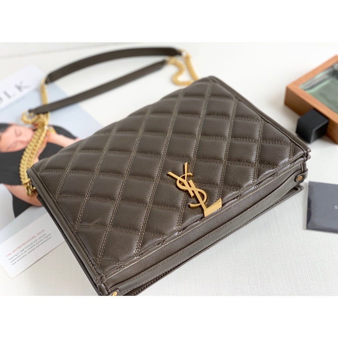 YSL Saint Laurent Lou Shoulder Bag Quilted Chain 105In27Cm Ysl 7602