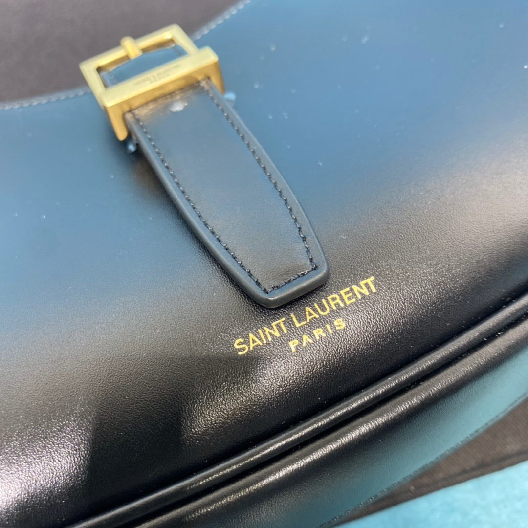YSL Saint Laurent YSL Top Quality Le Fermoir Hobo Bag Black Shoulder Bag