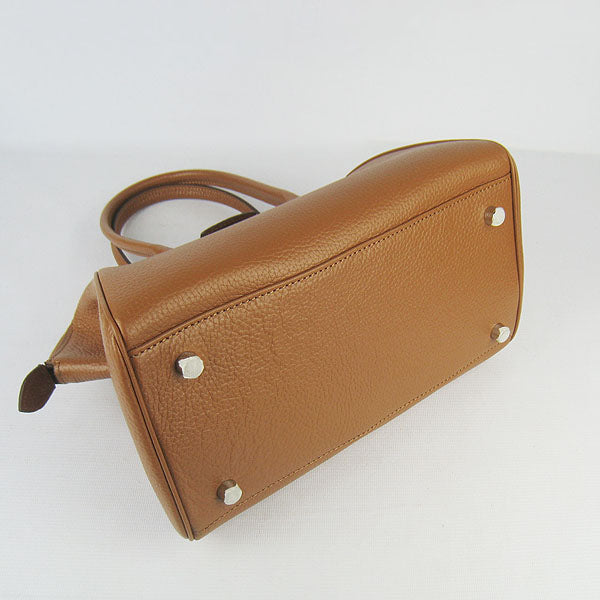 Hermes Luxury Paris Bombay Victoria Handbag Light Coffee Travel Bag