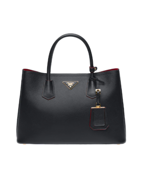 Prada Double Bag Black Medium Travel Bag
