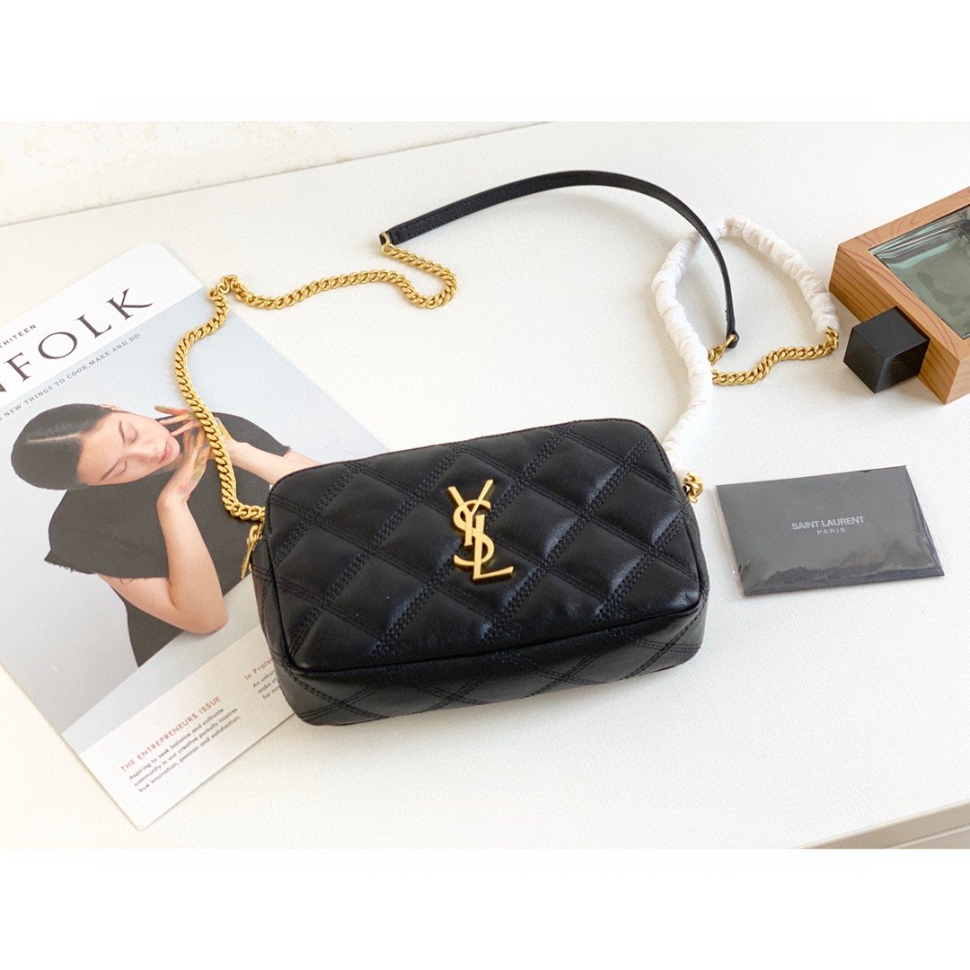 YSL Saint Laurent Lou Crossbody Bag Monogram Quilted Chain