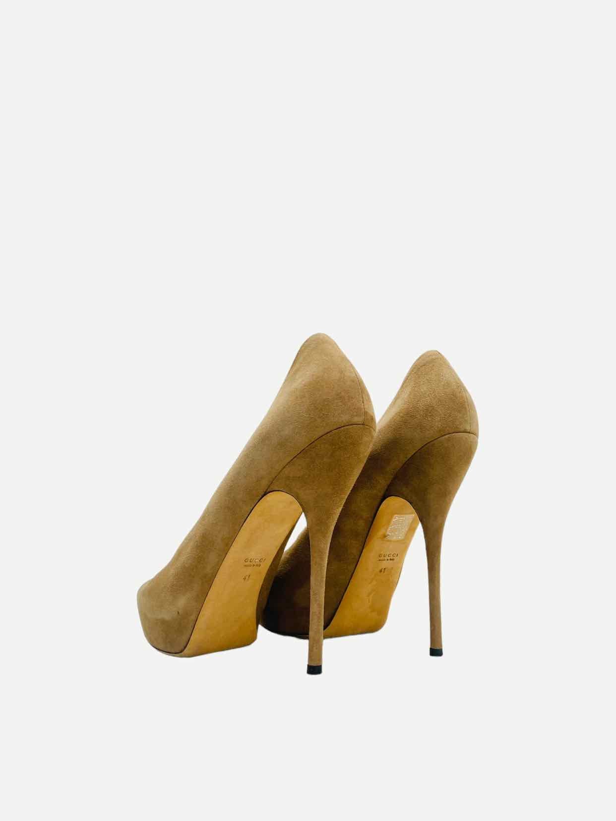 GUCCI Peep Toe Brown Size EU 41 Pumps