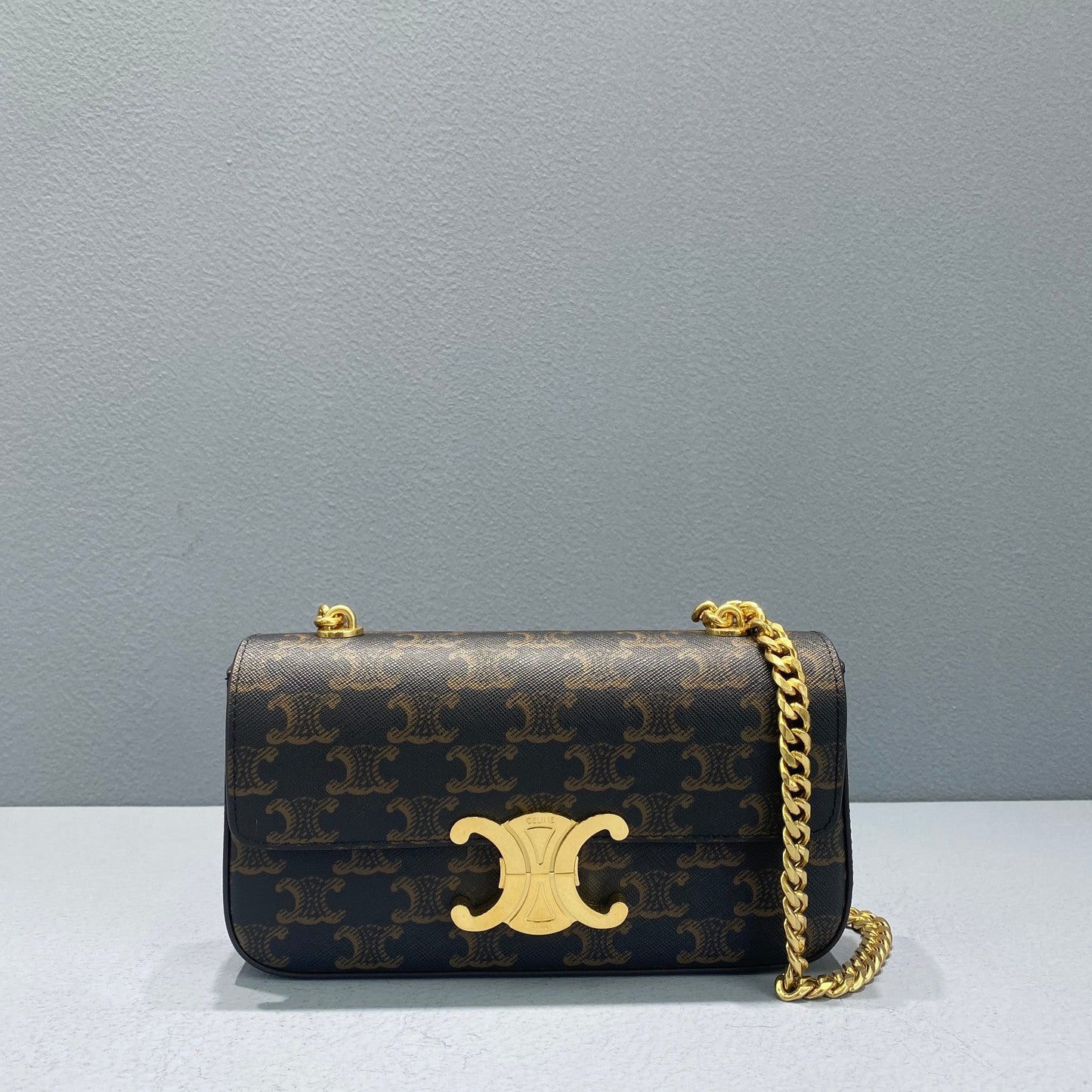 Top Quality Shoulder Bag Triomphe In Triomphe Canvas Brown