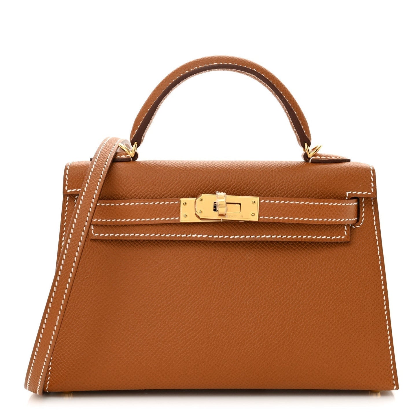 Hermes Epsom Kelly Sellier Handbag Gold Mini Travel Bag 20 Gold 1706199
