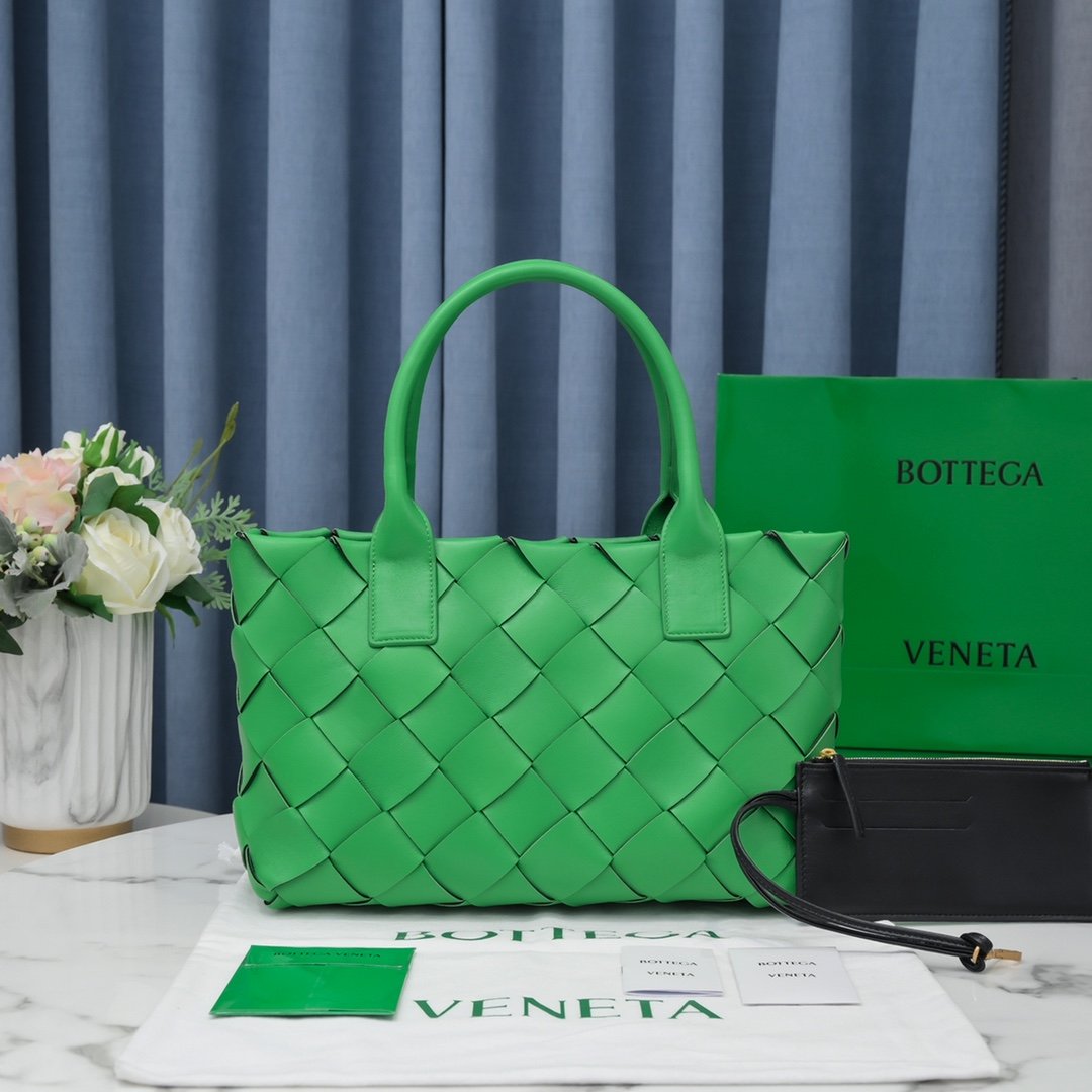 Top Quality Braided Maxi Cava Tote Bag Green