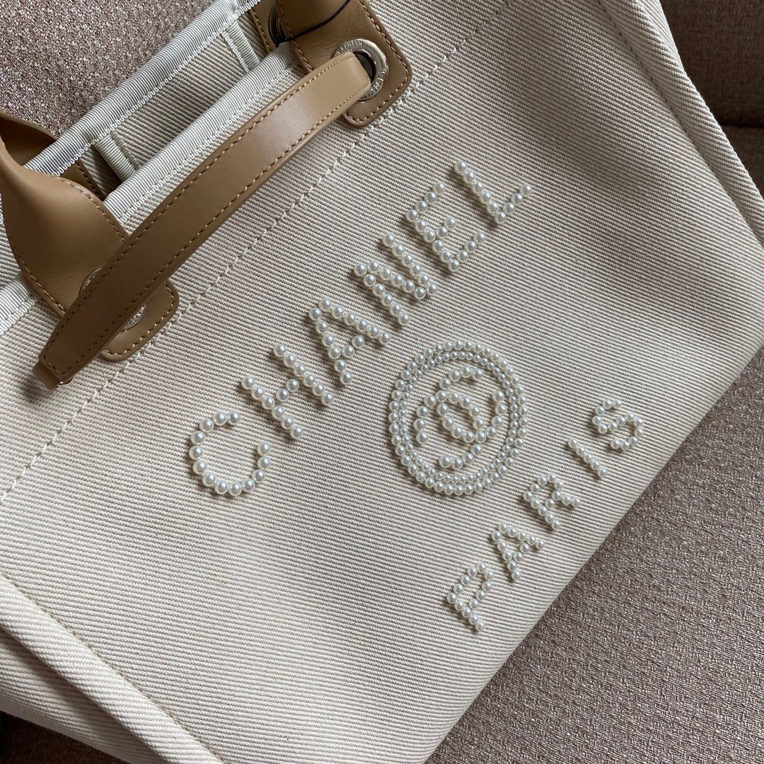 Chanel Deauville Tote Tweed Bag Summer Collection For White Tote Bag
