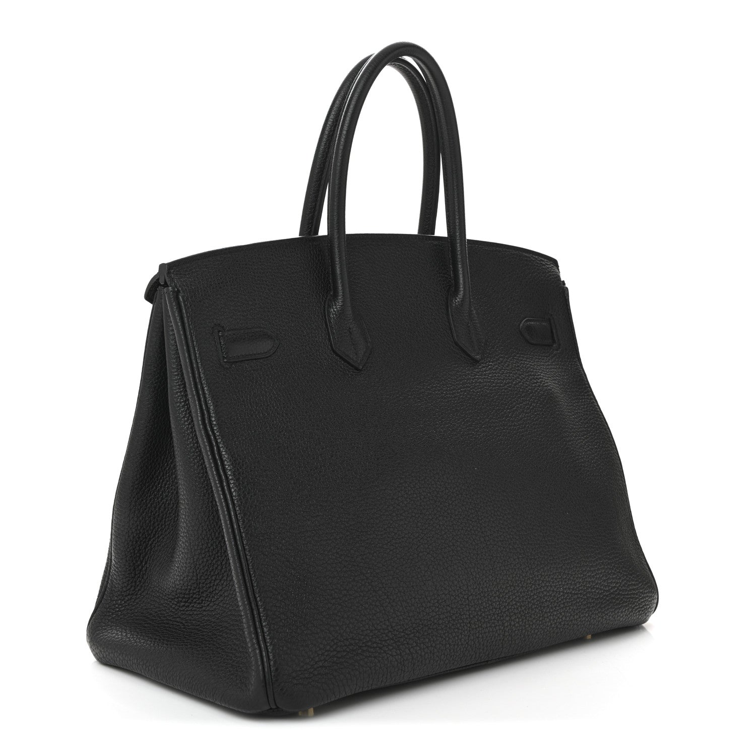 Hermes Togo Birkin Handbag Black Travel Bag 35 Black 1767496