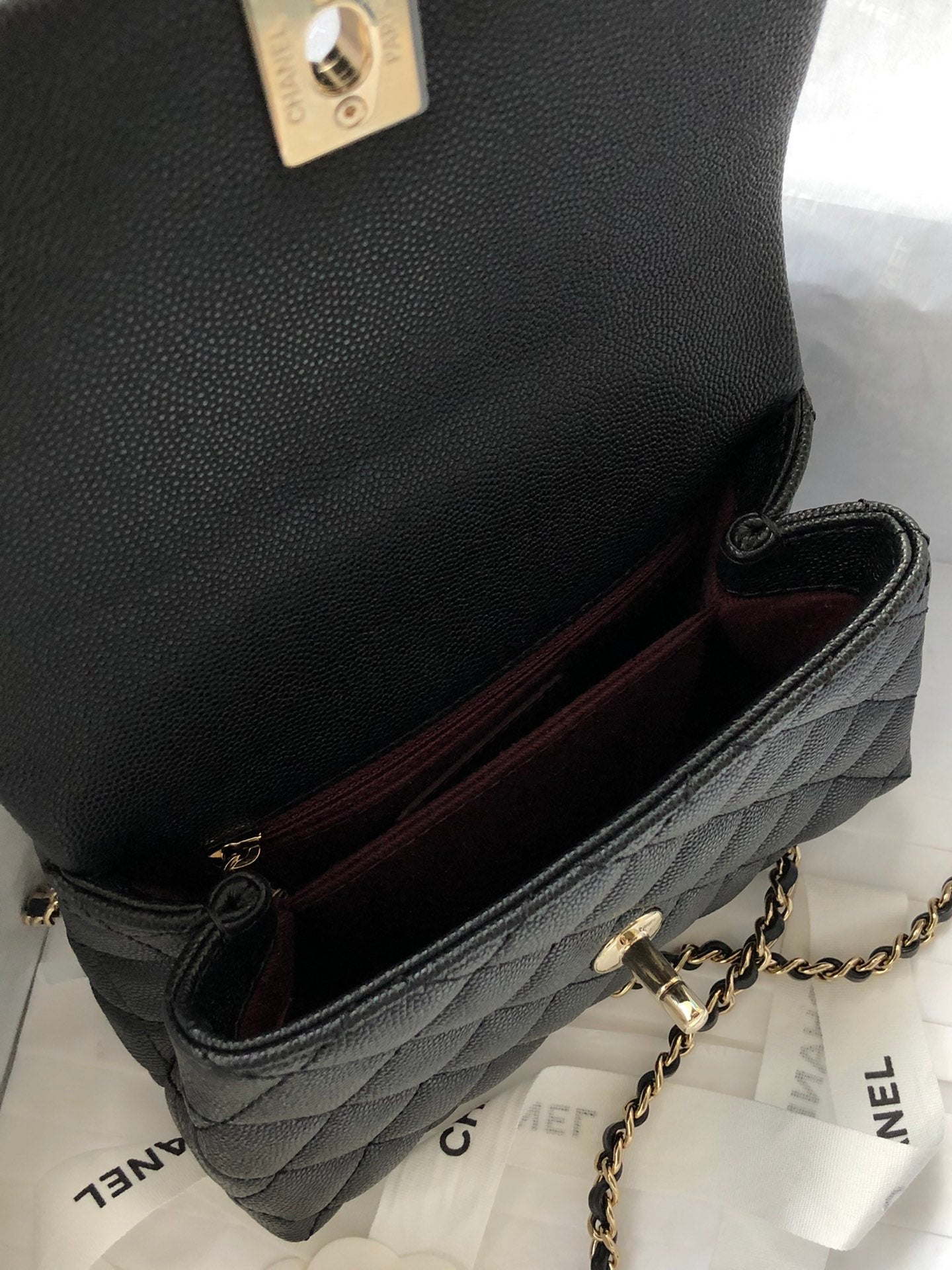 CHL Classic Flapbag 7.5in 19cm Black Mini Top Handle Mini Bag Wombeaunoirrbeaunoirr 75In19Cm