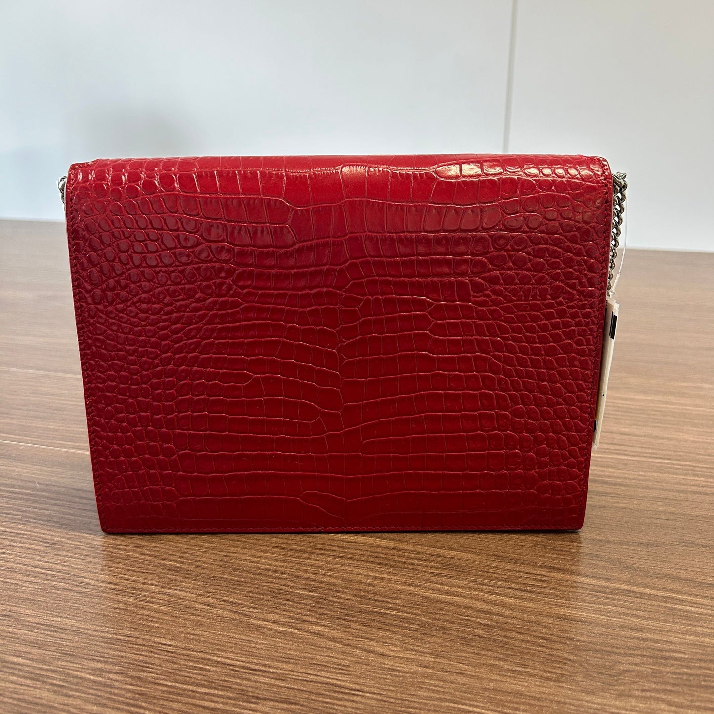 Calfskin Crocodile Monogram Embossed Handbag