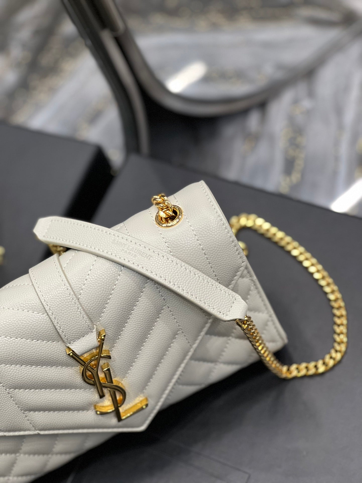 YSL Saint Laurent Ysl Saint Laurent Small Bag White In Mix Travel Bag