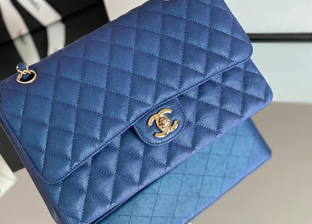 Chanel Classic Handbag For Women Blue Travel Bag