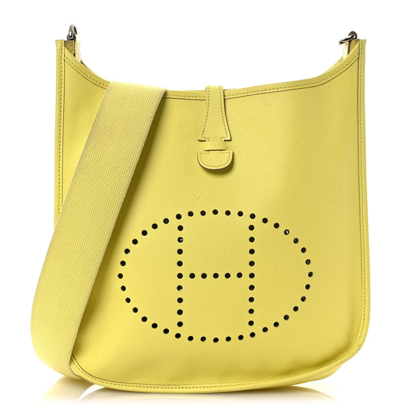 Hermes Epsom Evelyne Iii Pm Lime Handbag Travel Bag