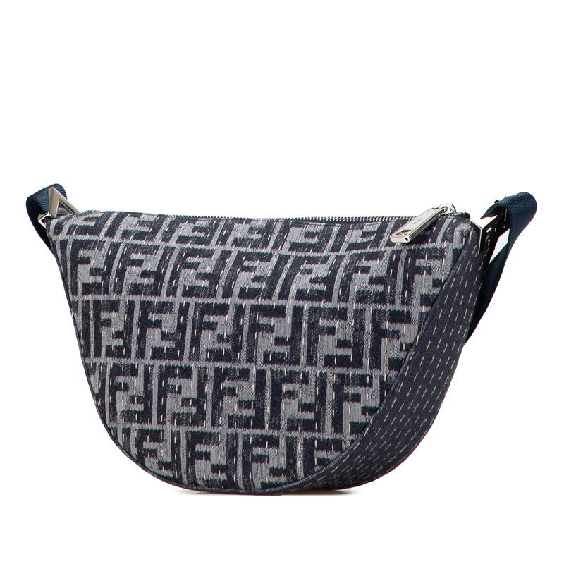 Fendi Melon Zucca Shoulder Bag Leather Canvas Small