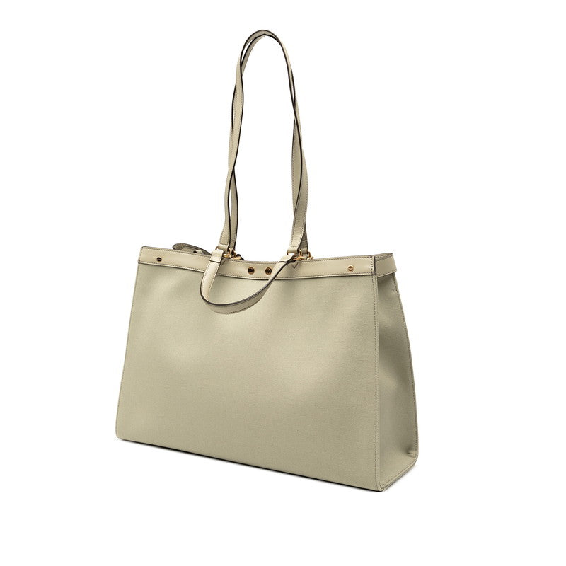 Fendi Ecktote Zucca 2Way Bag Leather Canvas Tote Bag