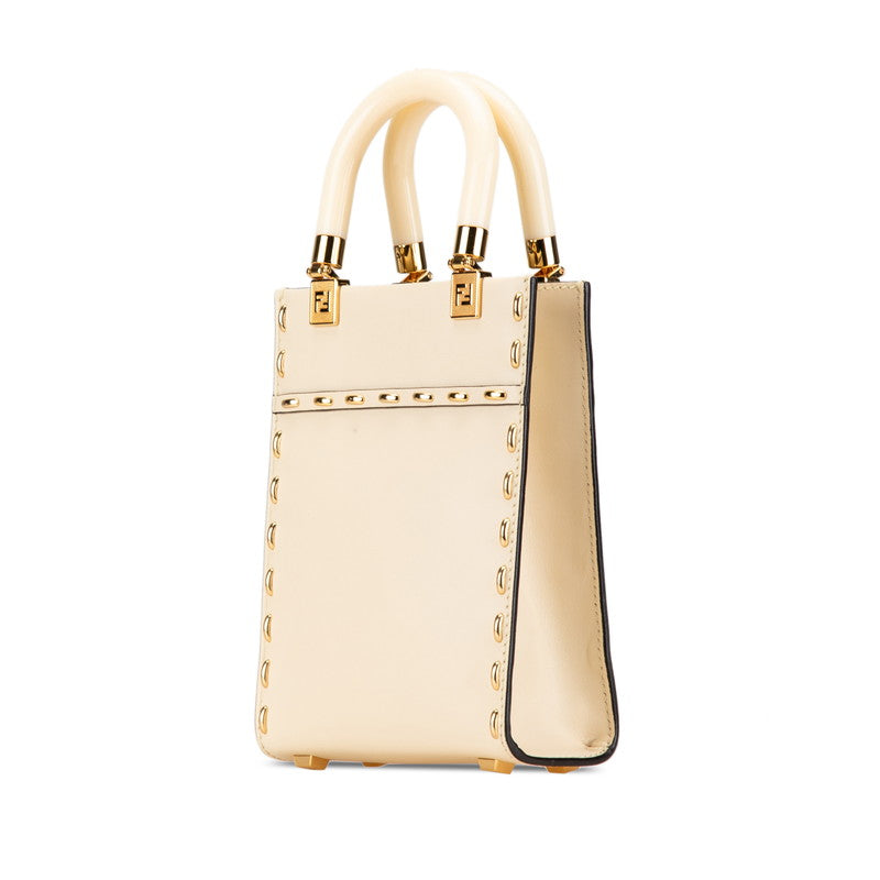 Fendi Sunshine Shopper Calf 2Way Bag Leather Calf Leather Travel Bag
