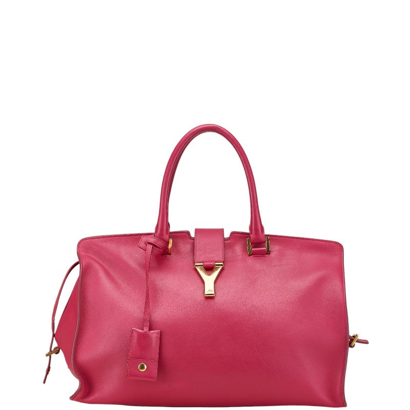YSL Saint Laurent Petit Cabas Line Handbag Leather Travel Bag