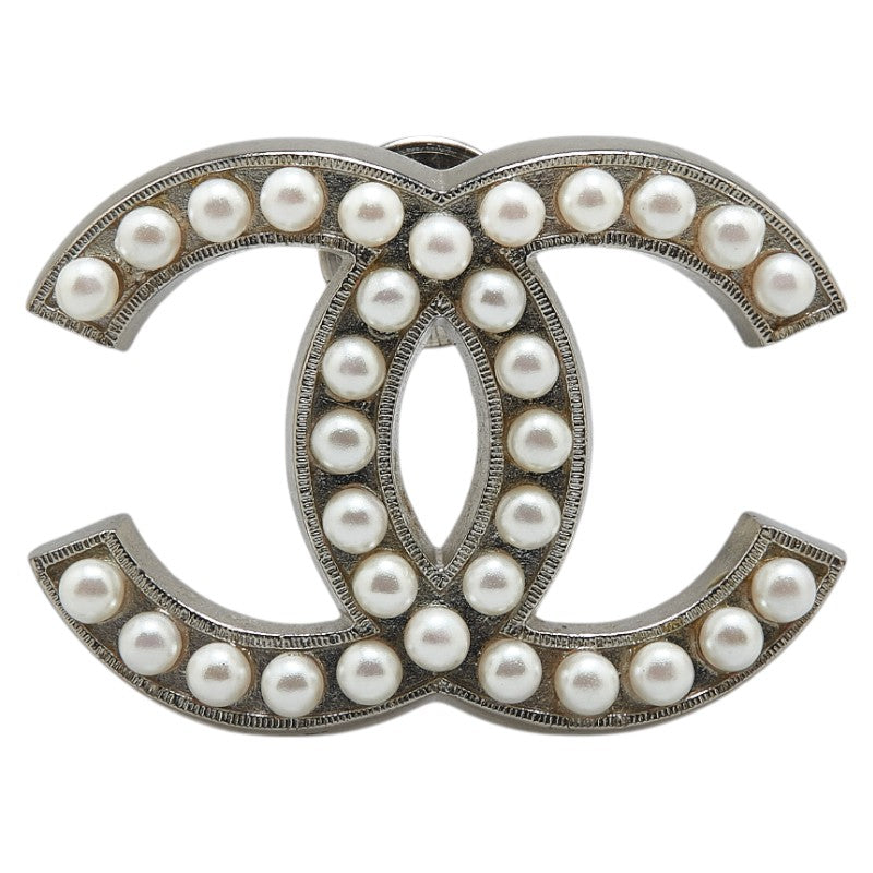 Chanel Metal Coco Mark Pearl Brooch 03C Bag
