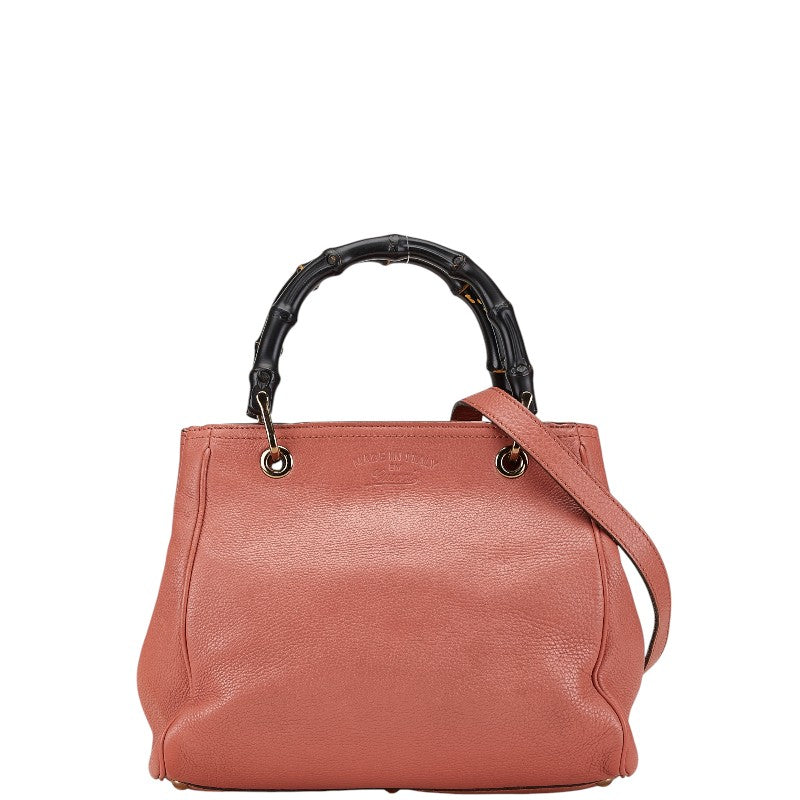 Gucci Bamboo Shopper 2Way Bag Leather Travel Bag