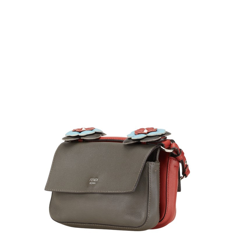 Fendi Double 2Way Bag Leather Micro Bucket Bucket Bag