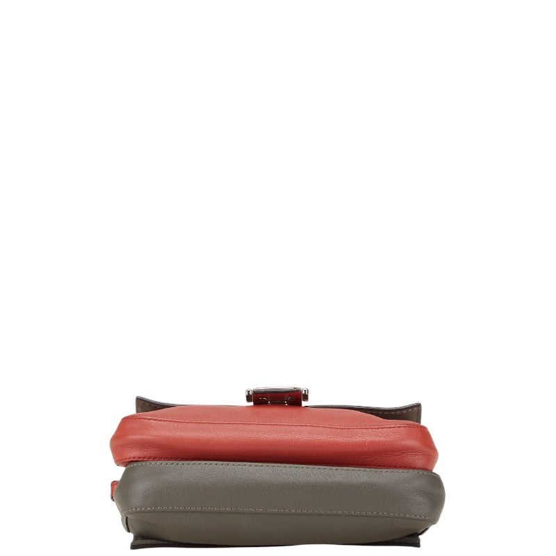 Fendi Double 2Way Bag Leather Micro Bucket Bucket Bag