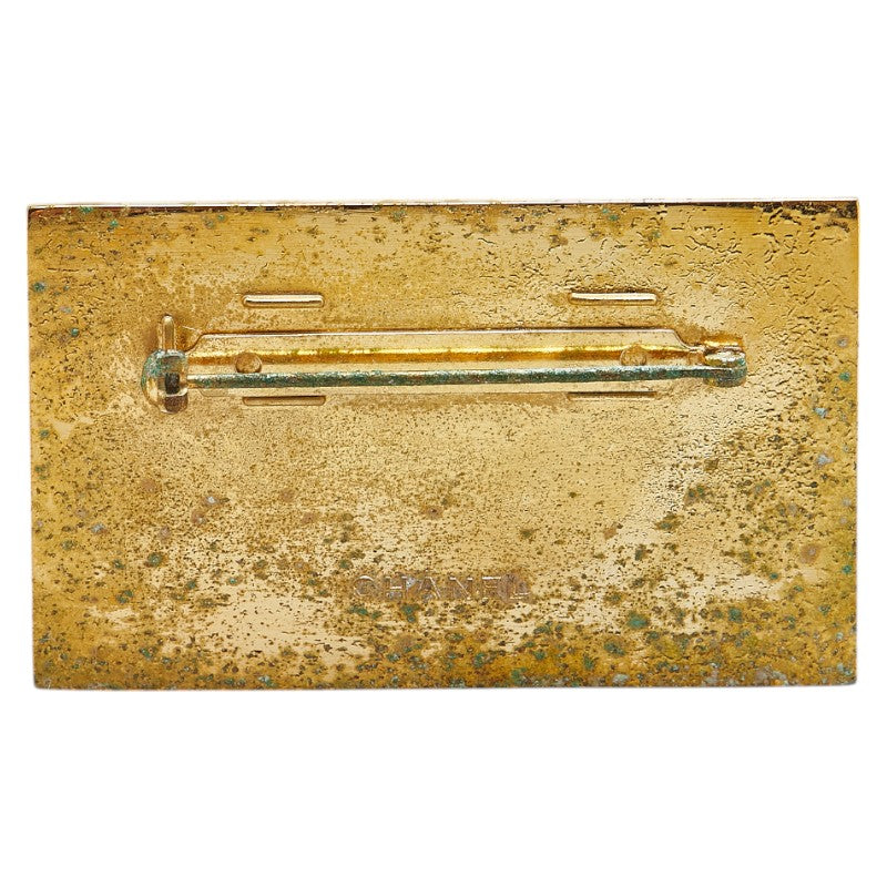 Chanel Gold Plated Logo Plate Brooch Bag
