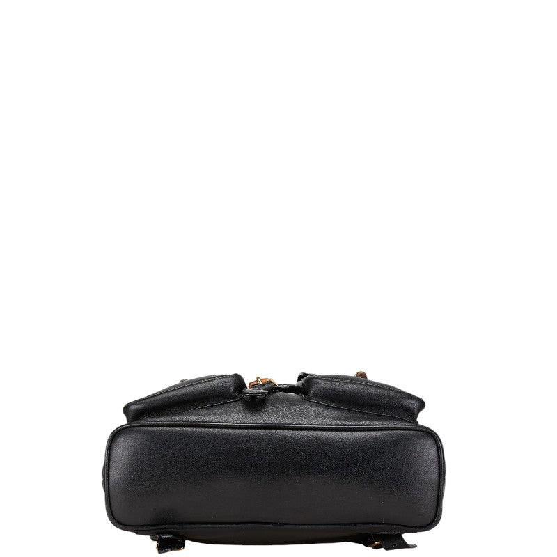 Gucci Bamboo Backpack Leather Black 3