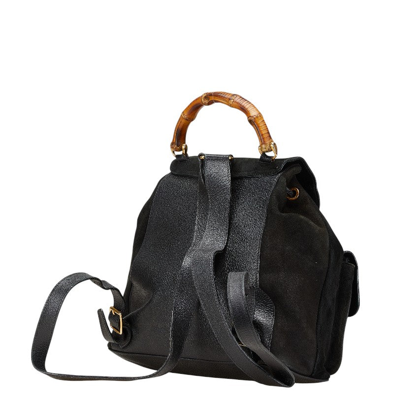 Gucci Bamboo Backpack Leather Suede 003 58