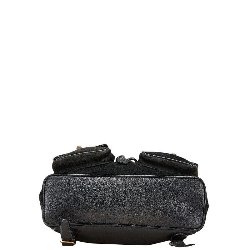 Gucci Bamboo Backpack Leather Suede 003 58