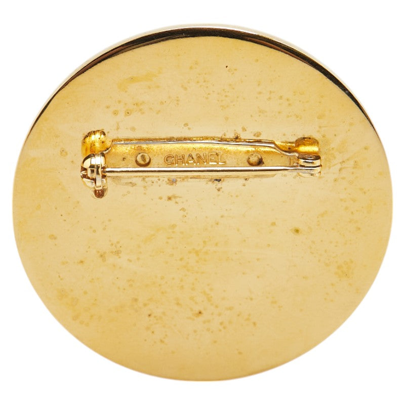 Chanel Gold Plated Logo Brooch Bag