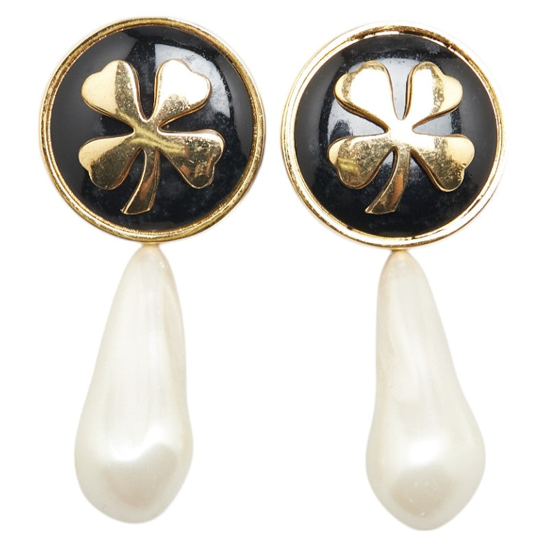 Chanel Round Clover Earrings
