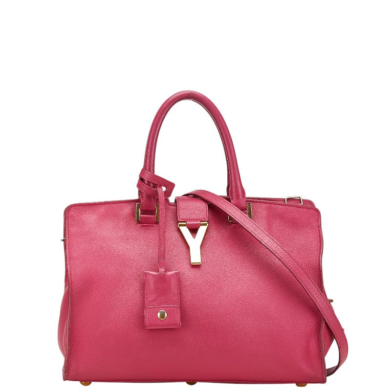 YSL Saint Laurent Petit Cabas Line 2Way Bag Leather Travel Bag
