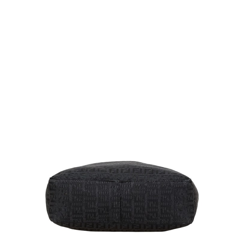 Fendi Zucchino Handbag Leather Canvas Travel Bag