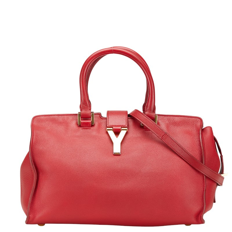 YSL Saint Laurent Petit Cabas 2Way Bag Leather Travel Bag