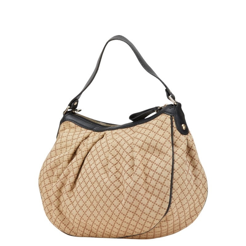 Gucci Diamante Shoulder Bag Leather Canvas
