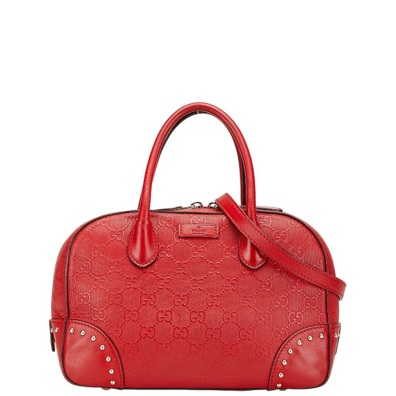 Gucci Embossed 2Way Bag Leather Travel Bag