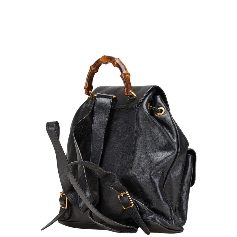 Gucci Bamboo Backpack Leather Backpack 20