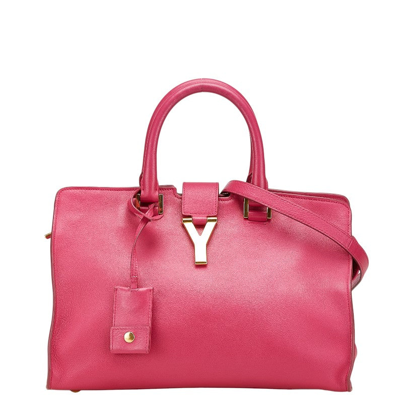 YSL Saint Laurent Cabas Ligne 2Way Bag Leather Travel Bag