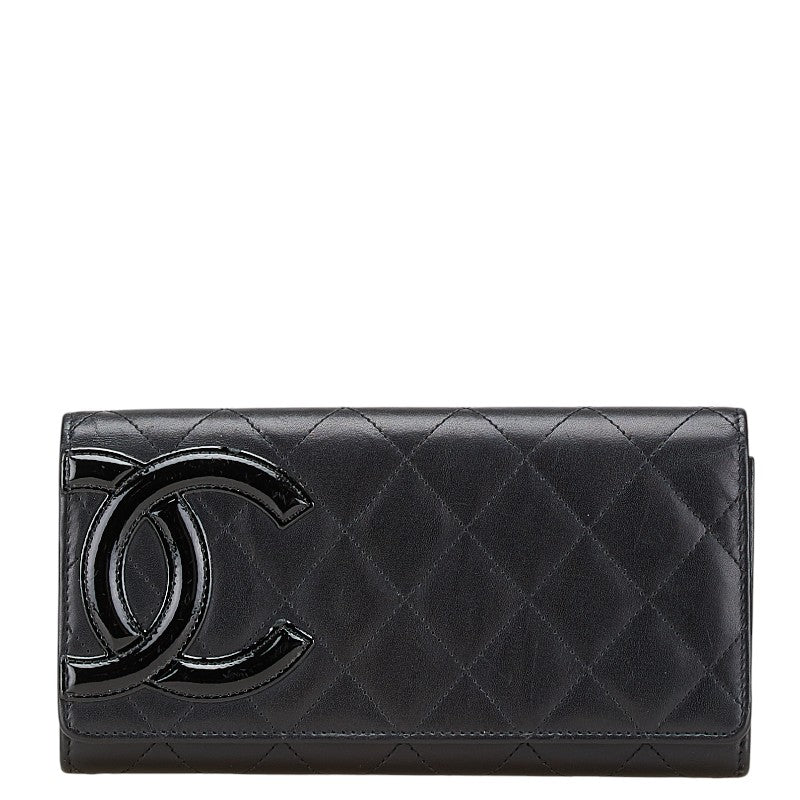 Chanel Cambon Line Matelasse Lambskin Long Wallet